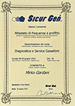 certificazioni e attestati Gardani Mirko - Serraturiere Brescia